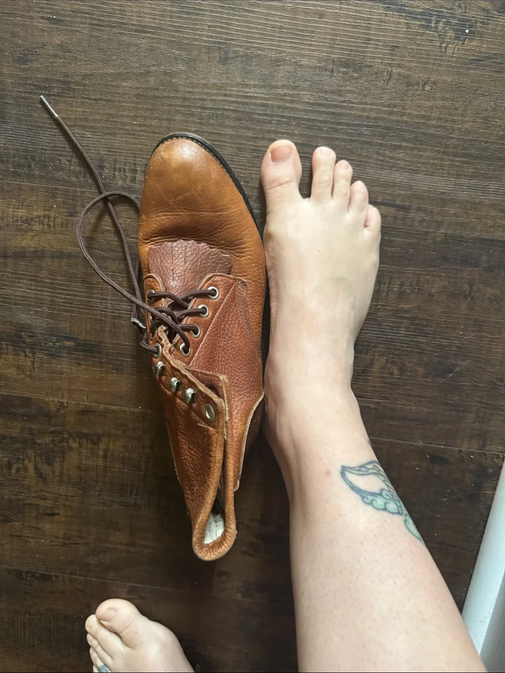 Vintage Justin Boots Tan Leather Chukka Boots with Kiltie Fringe